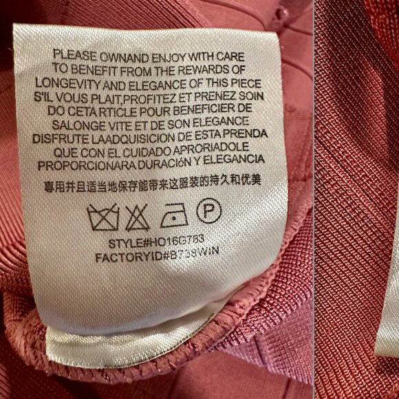 Pink Bandage Bodycon Dress with Strappy Shoulders – Size L - Picture 13 of 13